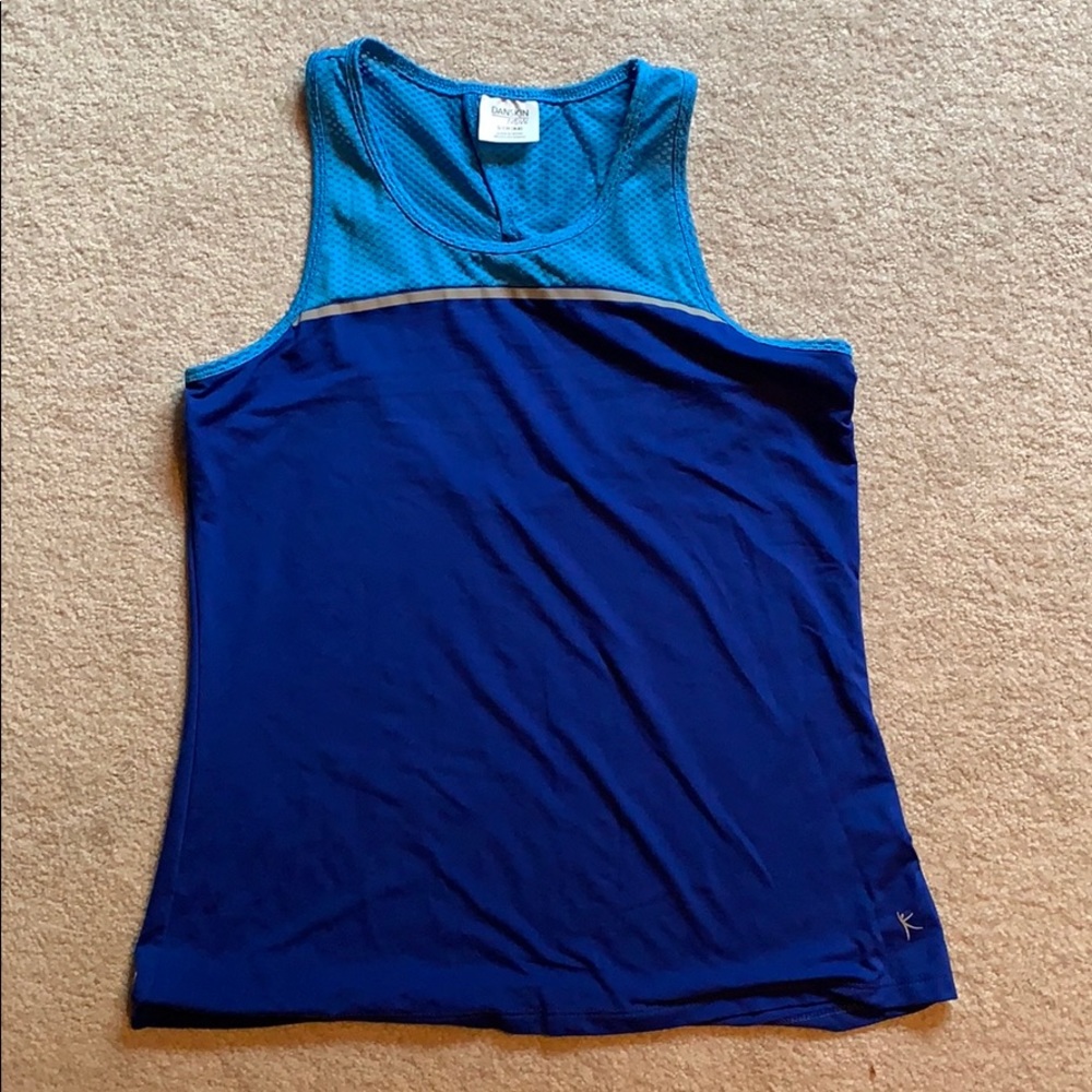 blue athletic tank
